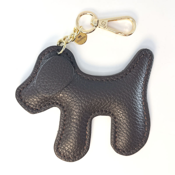 Trixi Gronau Bag Charm Taschenanhaenger Doggy xl Leder braunr